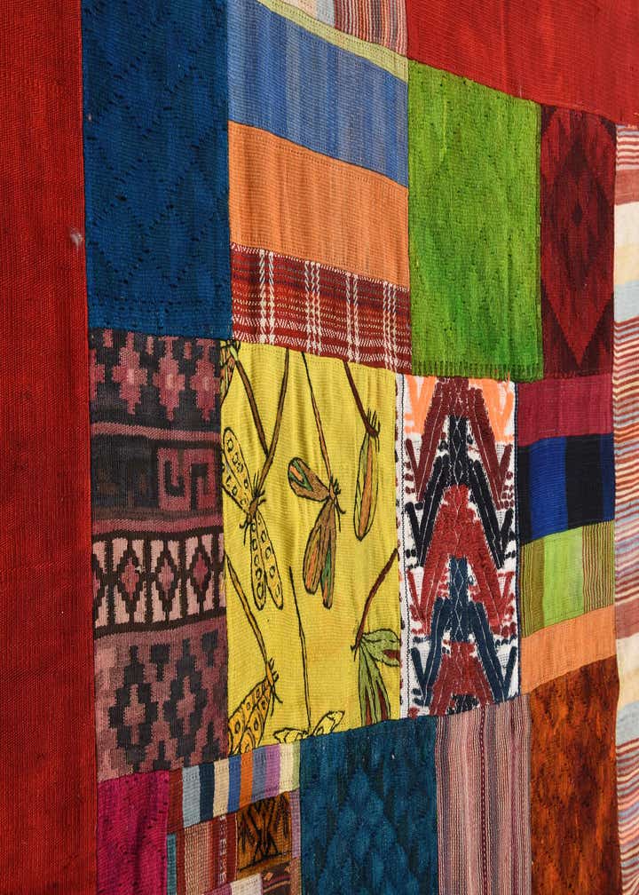 5' 5 x 8' Hand Woven Kilim Patchwork Wool Rug