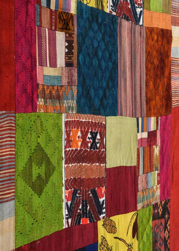 5' 5 x 8' Hand Woven Kilim Patchwork Wool Rug