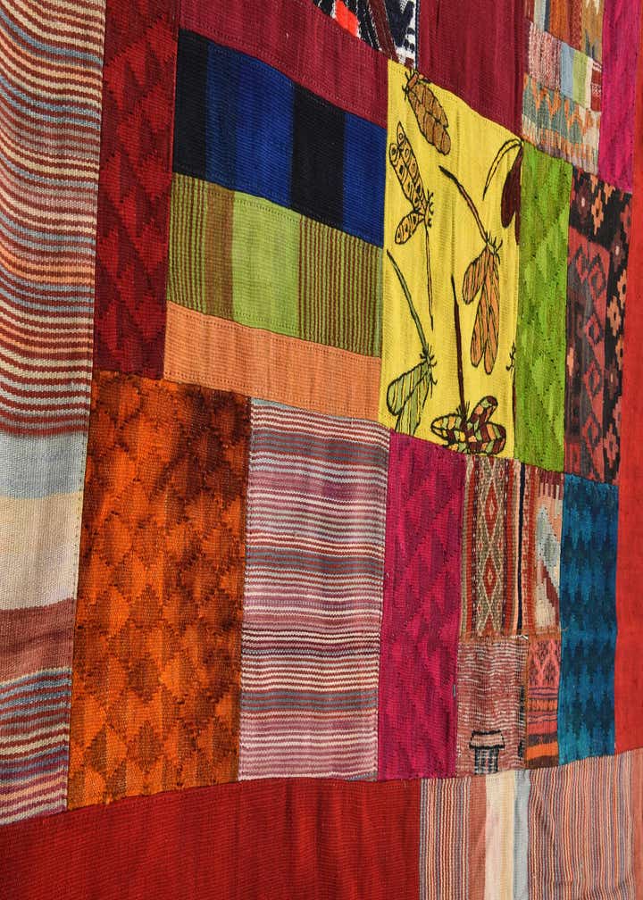 5' 5 x 8' Hand Woven Kilim Patchwork Wool Rug