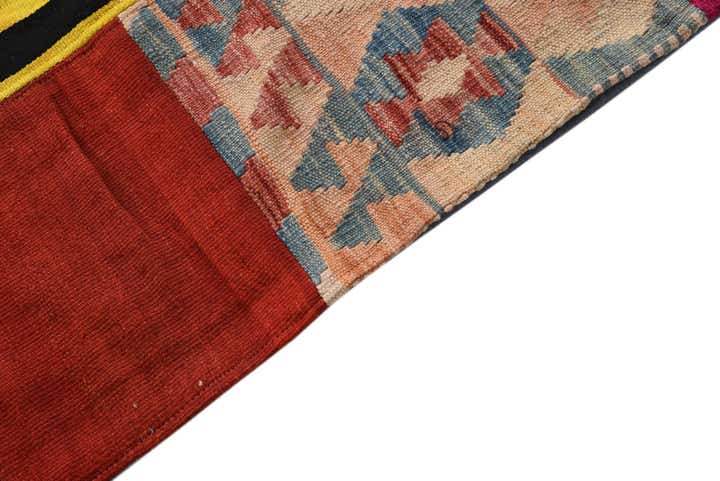 6' 7 x 9' 9 Hand Woven Kilim Patchwork Wool Rug
