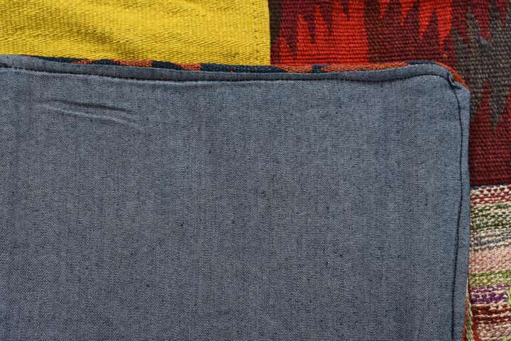 6' 7 x 9' 9 Hand Woven Kilim Patchwork Wool Rug