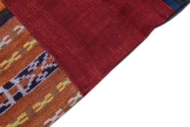 5' 8 x 7' 8 Hand Woven Kilim Patchwork Wool Rug