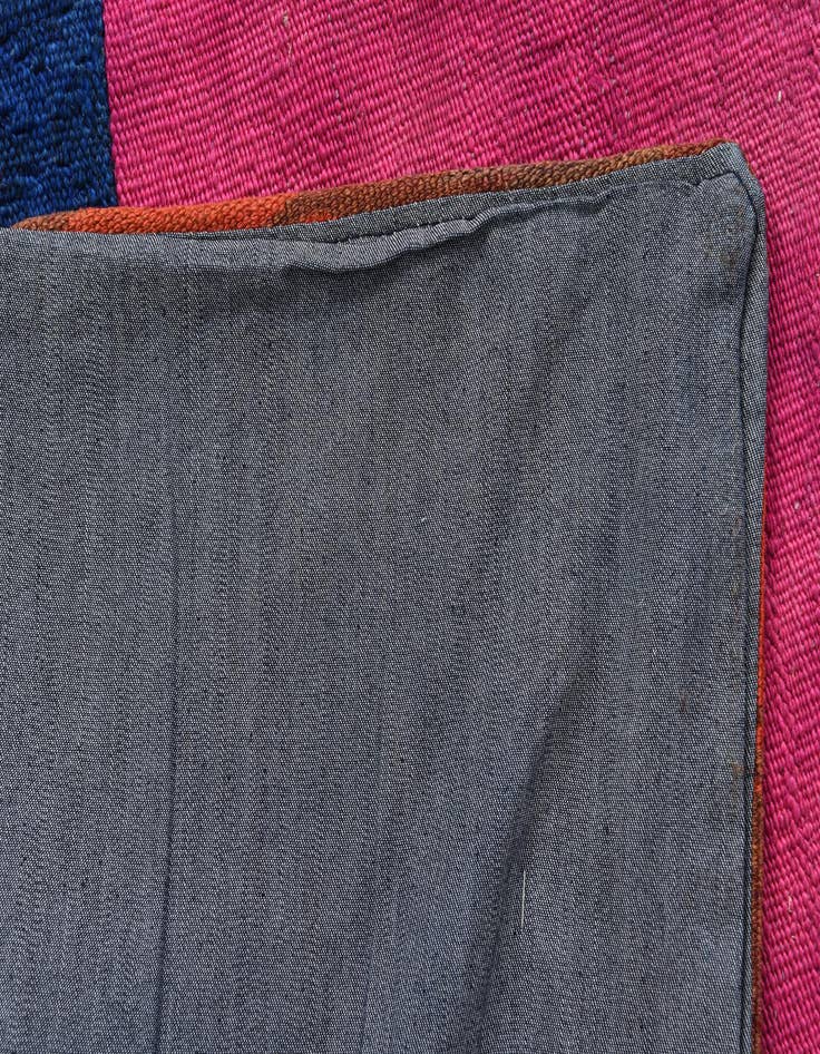 Detail image of 6' 7 x 9' 10  Hand Woven Kilim Patchwork Wool Rug