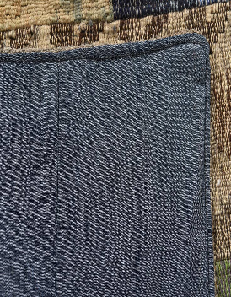 Detail image of 5' 4 x 8'  Hand Woven Kilim Patchwork Wool Rug