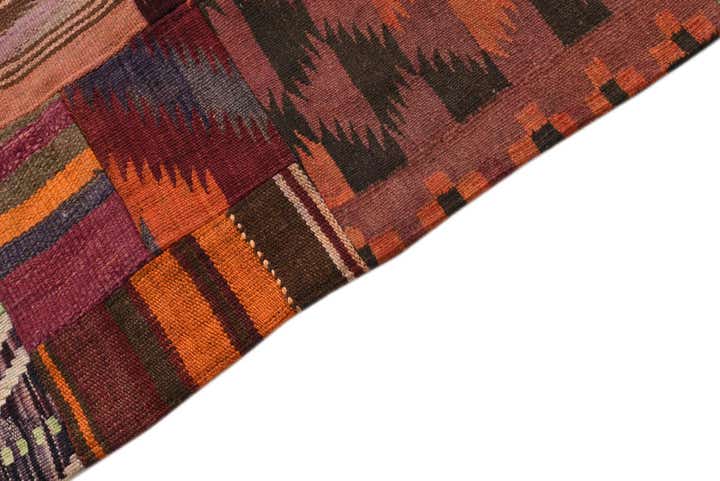 5' 1 x 6' 9 Hand Woven Kilim Patchwork Wool Rug