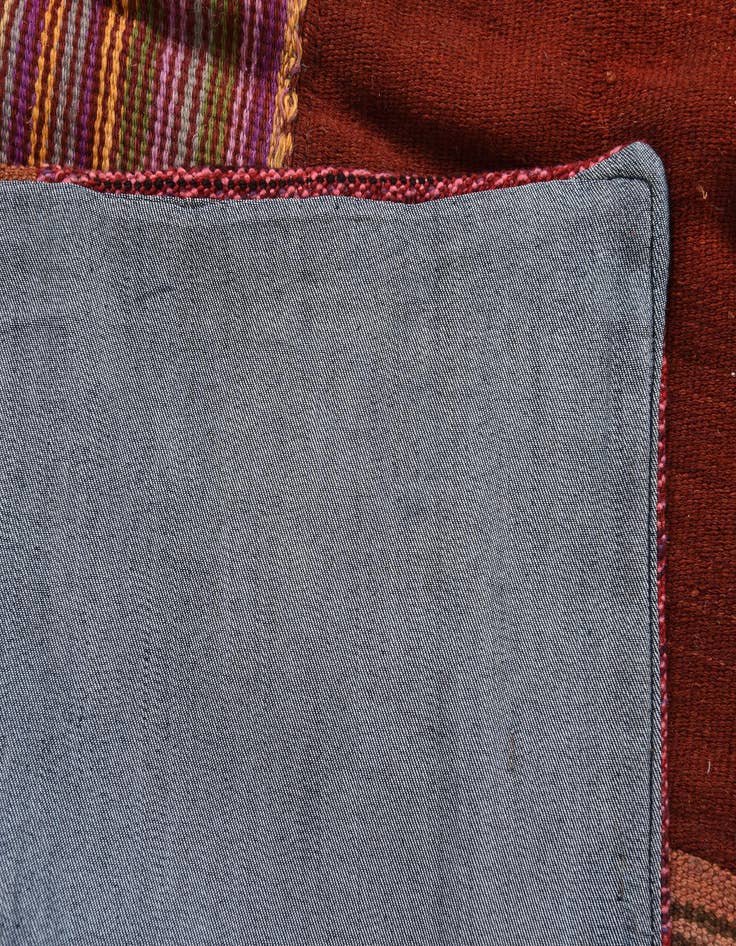 Detail image of 5' 1 x 6' 9  Hand Woven Kilim Patchwork Wool Rug