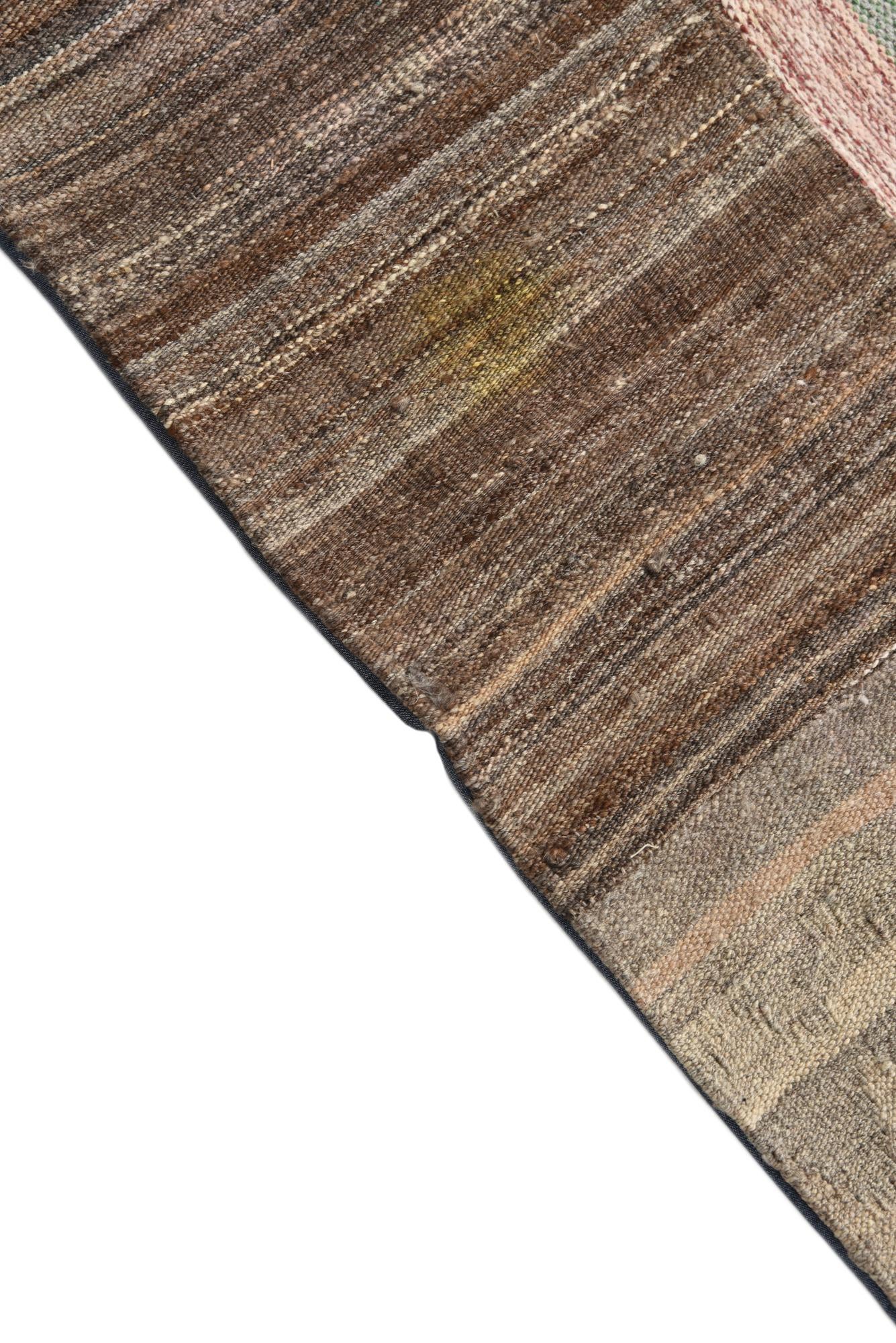 6' 4 x 9' 9 Hand Woven Kilim Patchwork Wool Rug