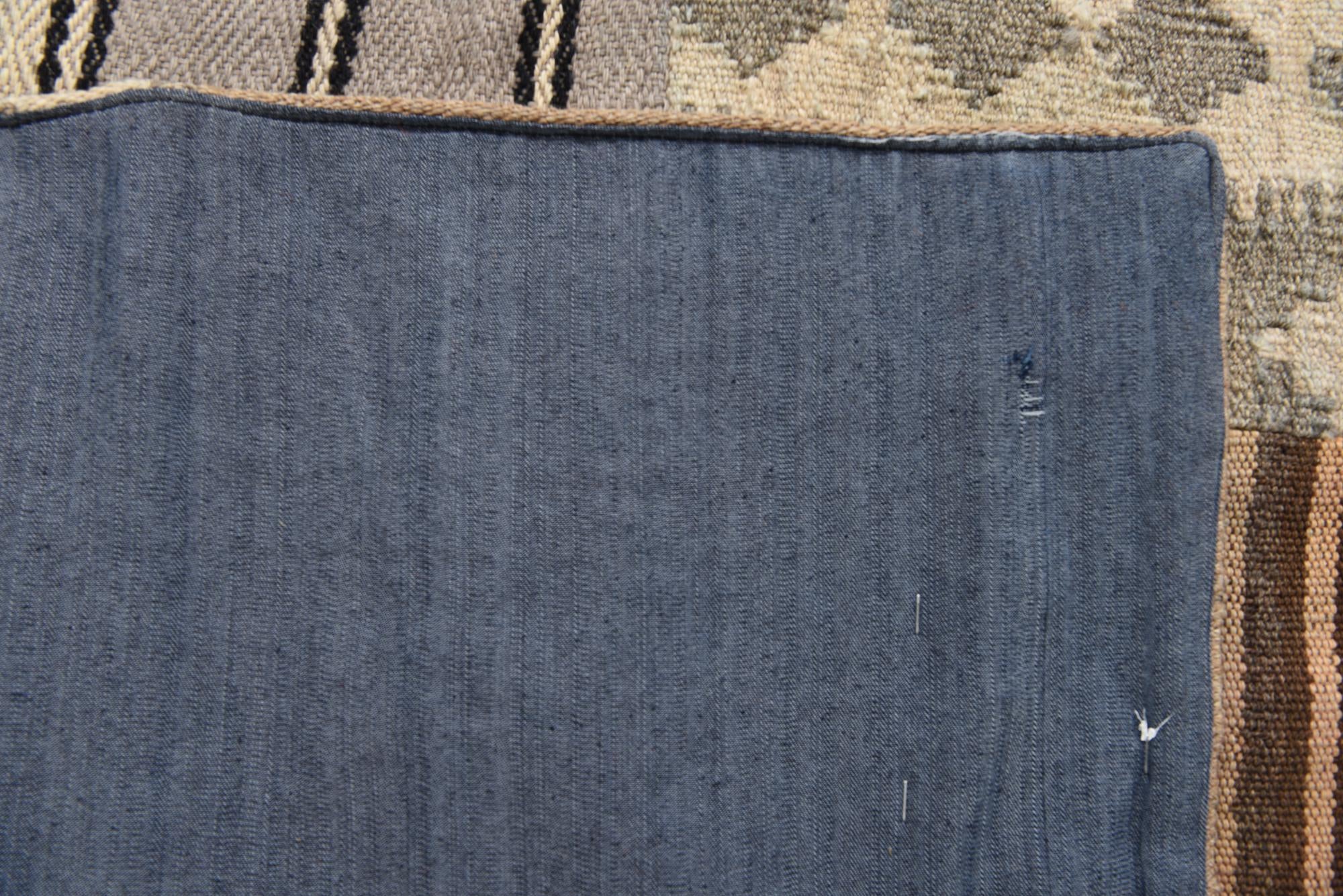 6' 4 x 9' 9 Hand Woven Kilim Patchwork Wool Rug