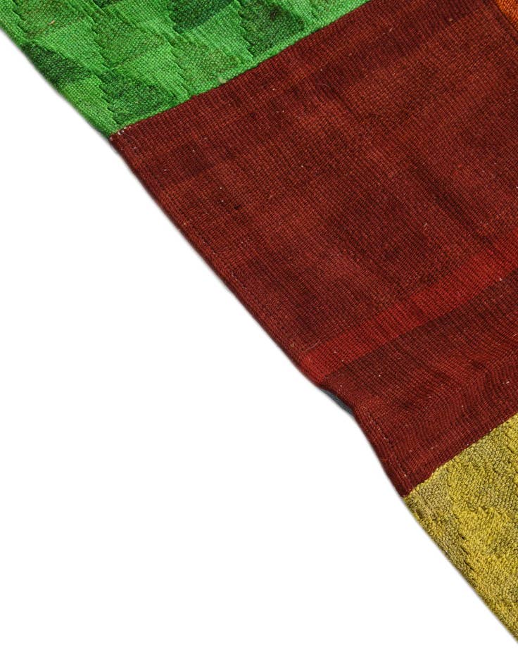 Detail image of 5' 5 x 7' 9  Hand Woven Kilim Patchwork Wool Rug