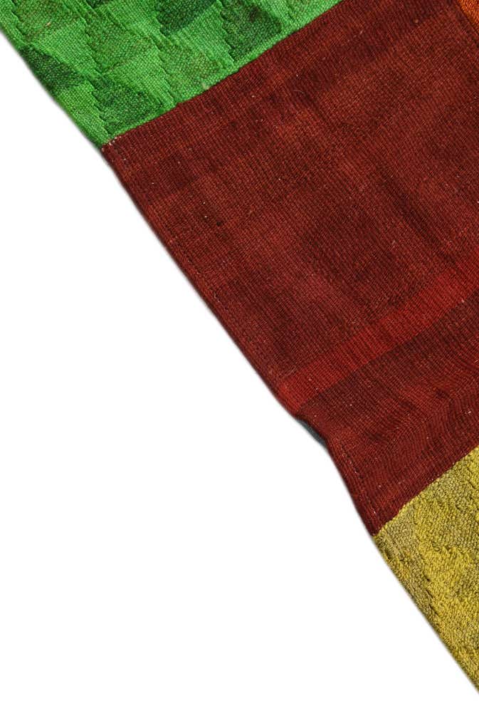 5' 5 x 7' 9 Hand Woven Kilim Patchwork Wool Rug