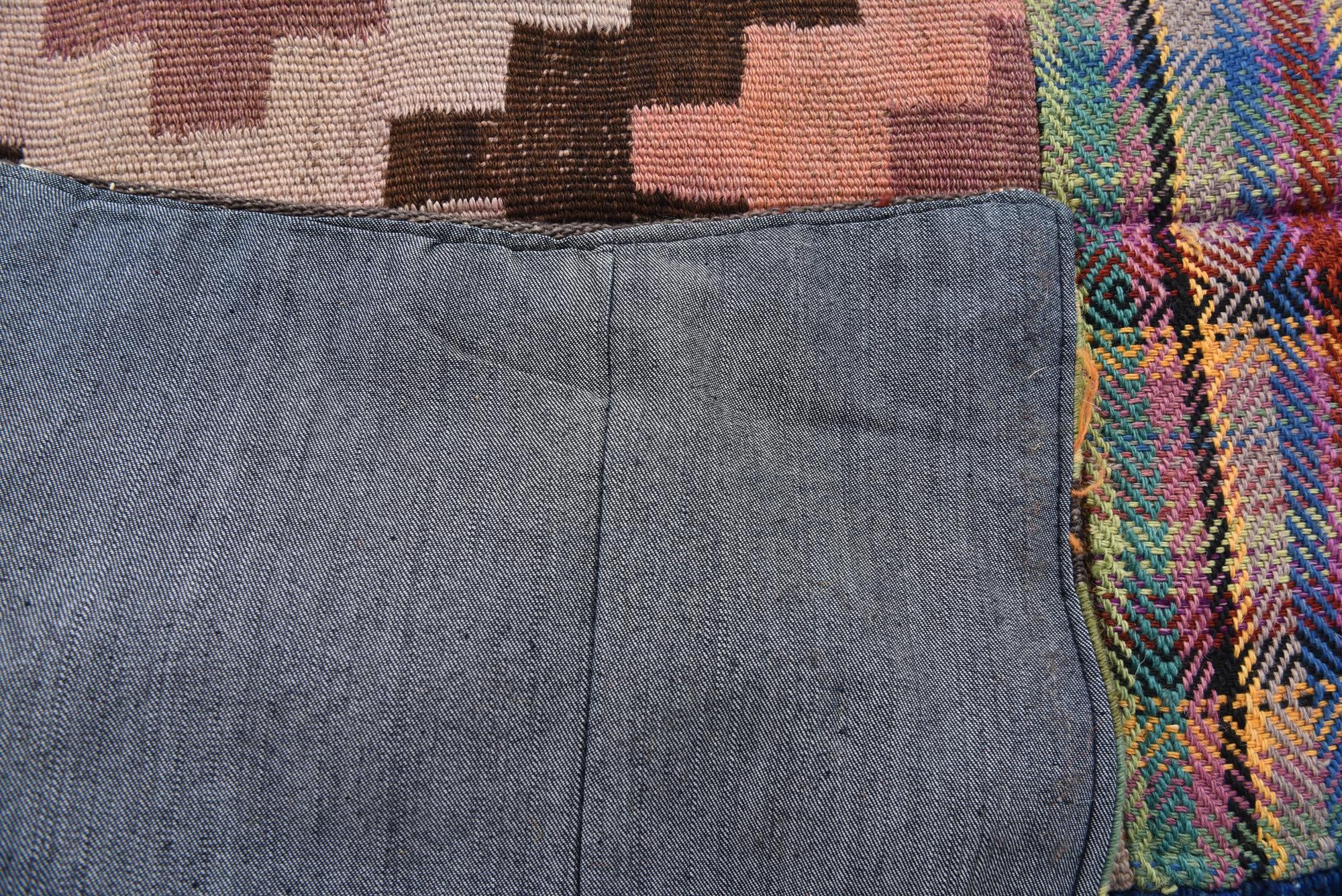 5' 5 x 7' 9 Hand Woven Kilim Patchwork Wool Rug