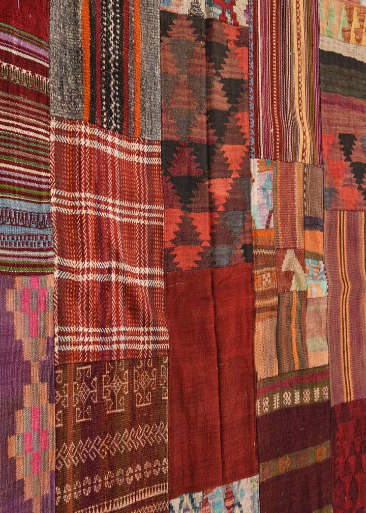 5' 6 x 7' 9 Hand Woven Kilim Patchwork Wool Rug