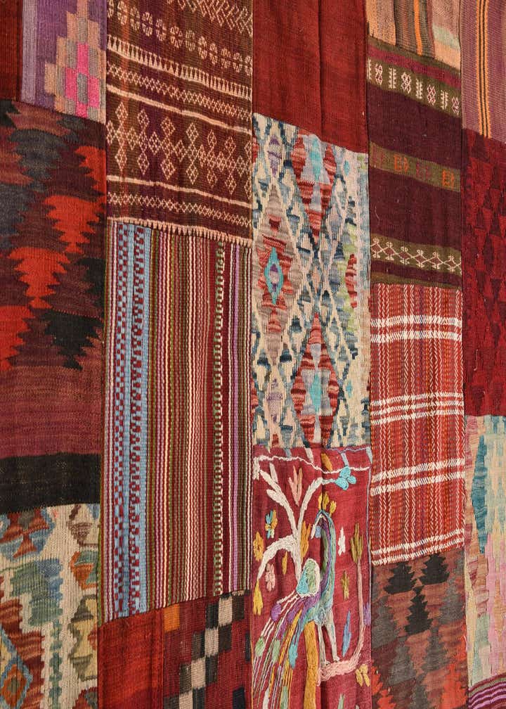 5' 6 x 7' 9 Hand Woven Kilim Patchwork Wool Rug
