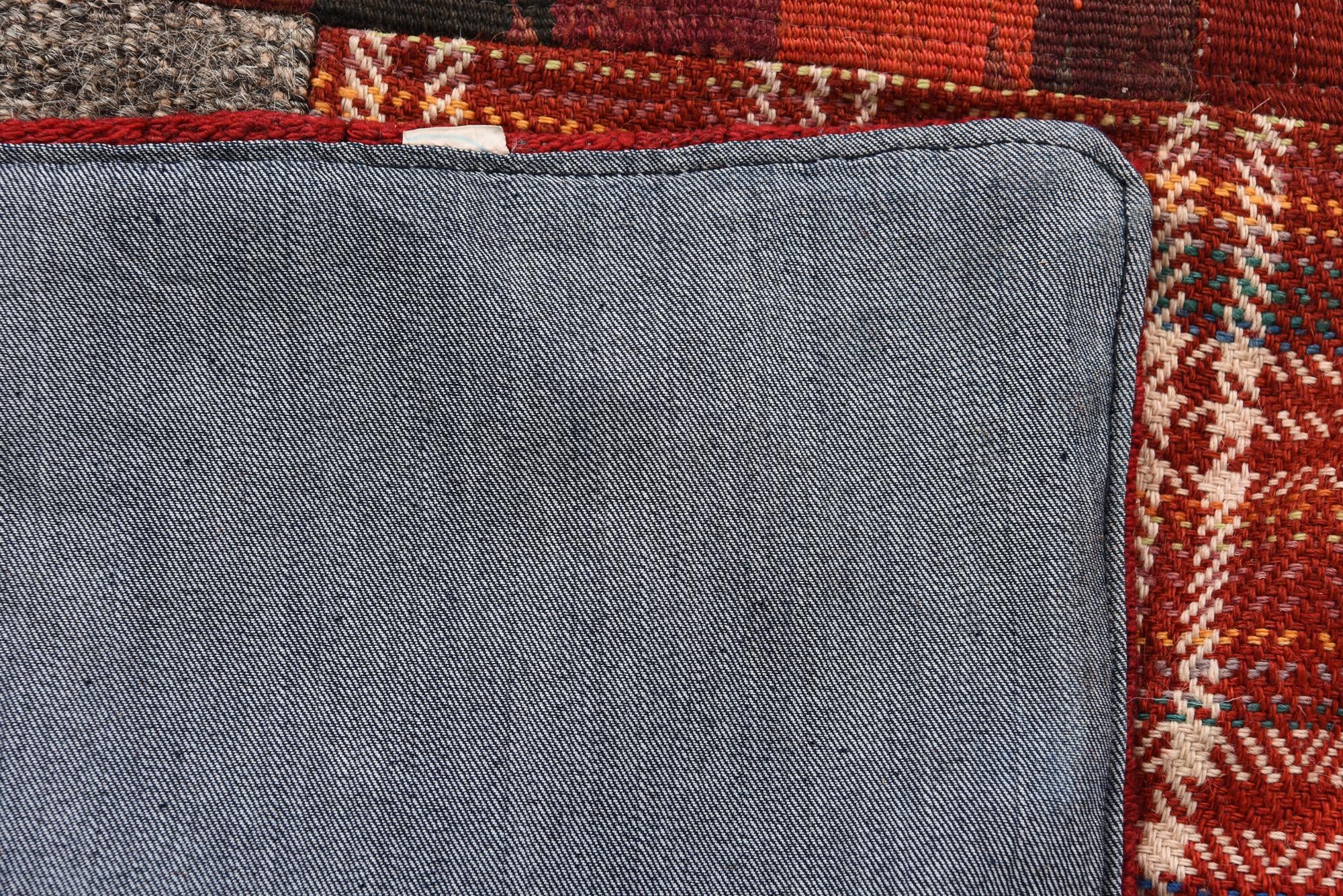 5' 6 x 7' 9 Hand Woven Kilim Patchwork Wool Rug