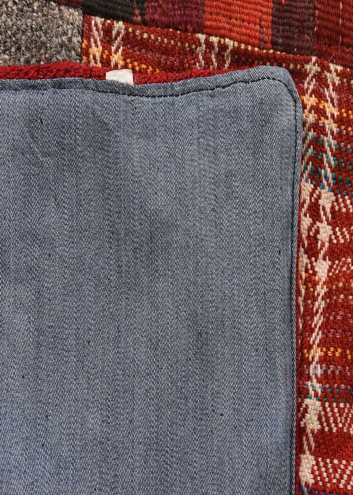 5' 6 x 7' 9 Hand Woven Kilim Patchwork Wool Rug
