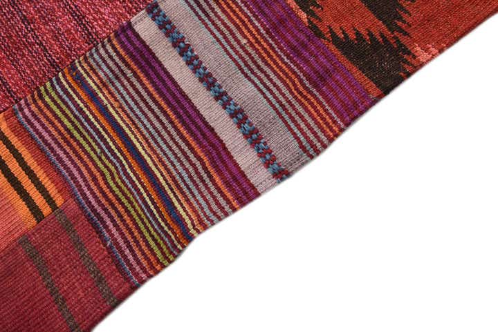 4' 9 x 6' 9 Hand Woven Kilim Patchwork Wool Rug