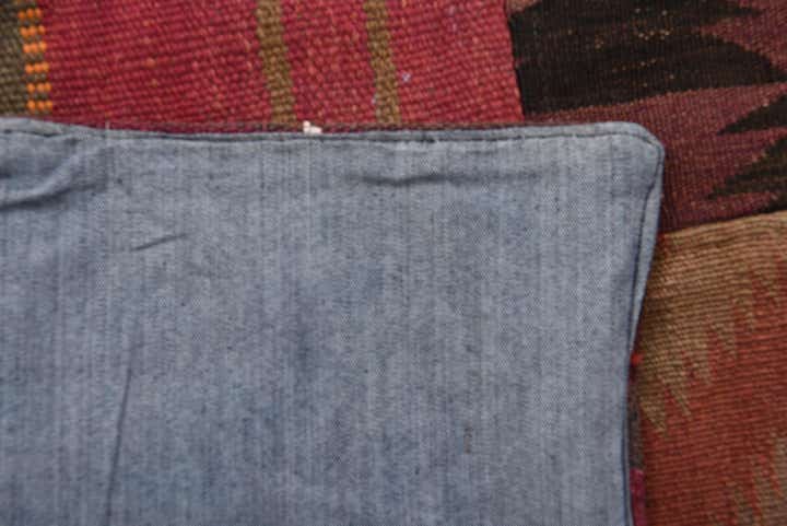 4' 9 x 6' 9 Hand Woven Kilim Patchwork Wool Rug