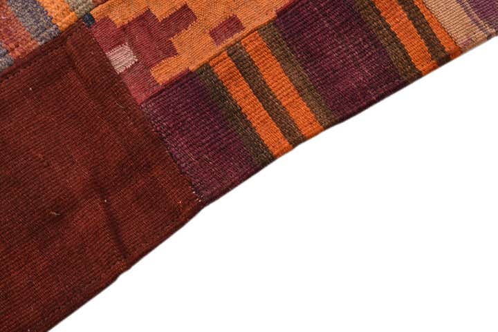 4' x 6' Hand Woven Kilim Patchwork Wool Rug