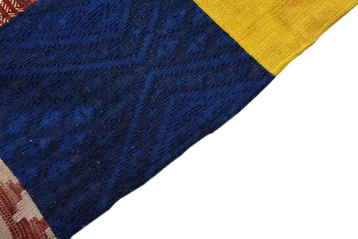 5' 7 x 8' Hand Woven Kilim Patchwork Wool Rug