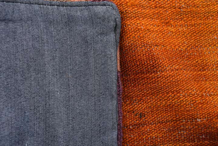 5' 7 x 8' Hand Woven Kilim Patchwork Wool Rug