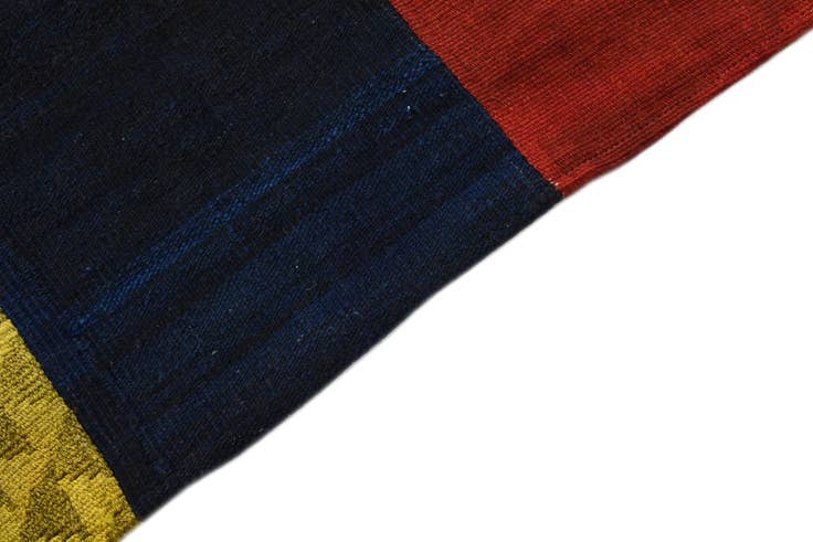 Detail image of 5' 8 x 7' 9 Hand Woven Kilim Patchwork Wool Rug