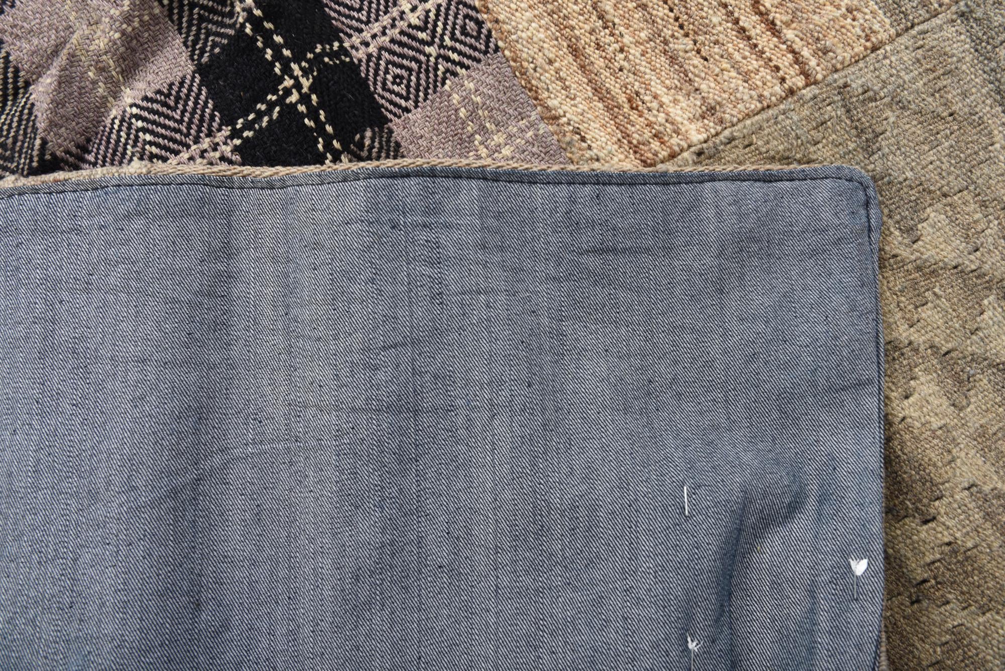 6' 6 x 9' 9 Hand Woven Kilim Patchwork Wool Rug