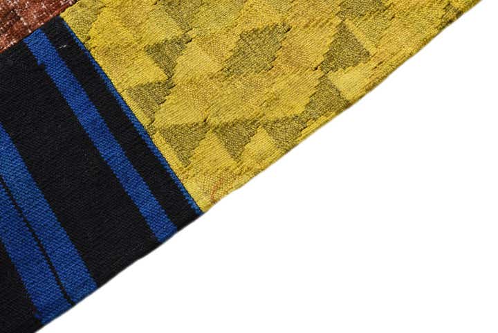 5' 5 x 7' 10 Hand Woven Kilim Patchwork Wool Rug