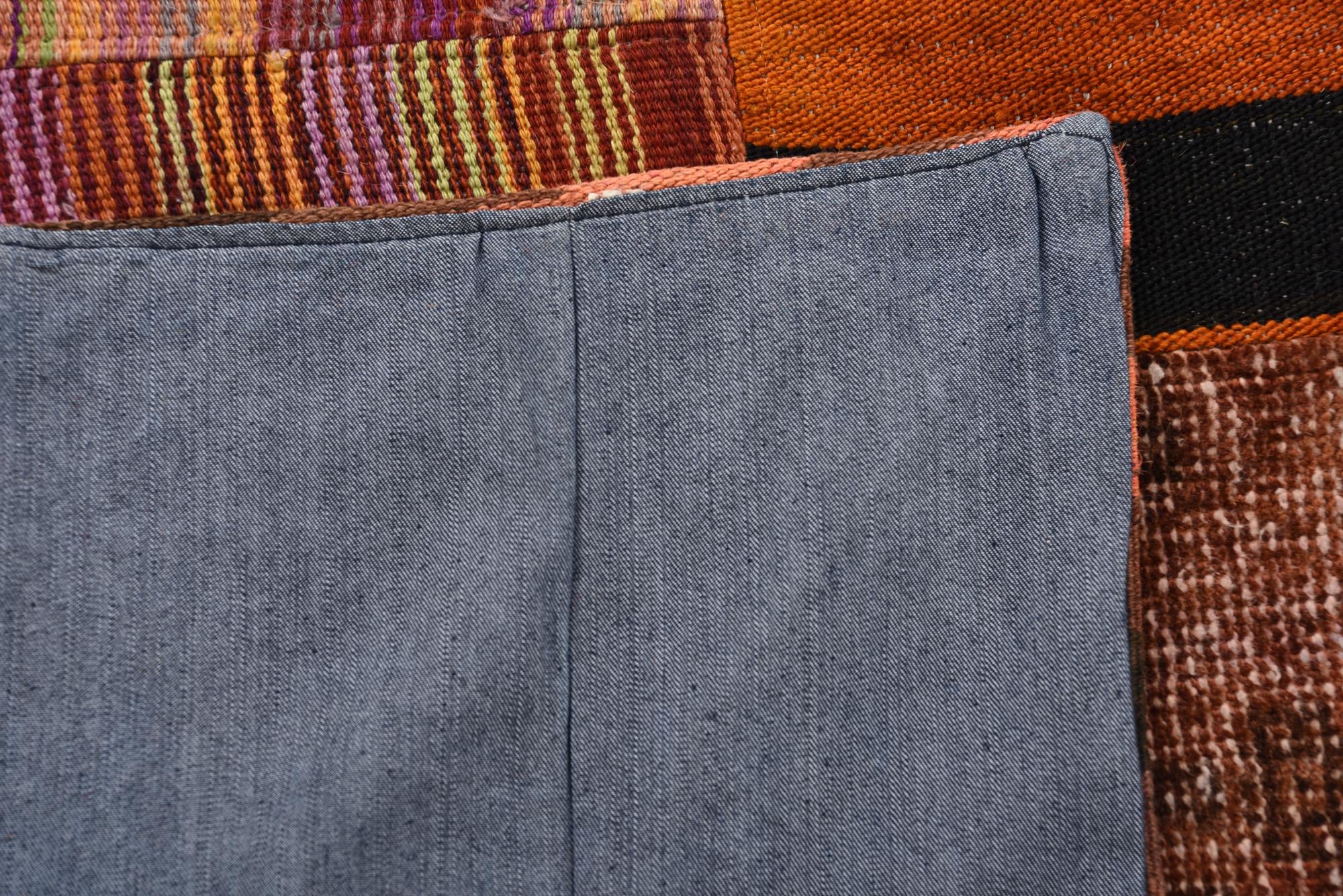 5' 5 x 7' 10 Hand Woven Kilim Patchwork Wool Rug