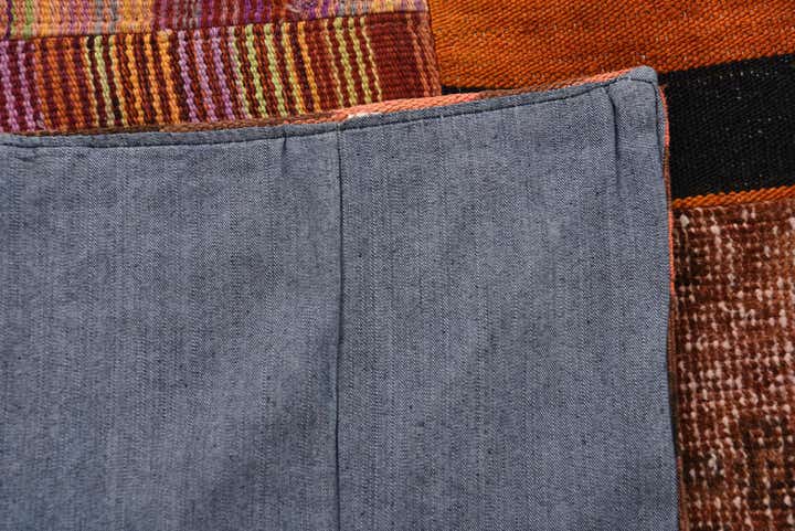 5' 5 x 7' 10 Hand Woven Kilim Patchwork Wool Rug