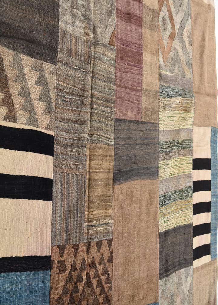 5' 3 x 8' Hand Woven Kilim Patchwork Wool Rug