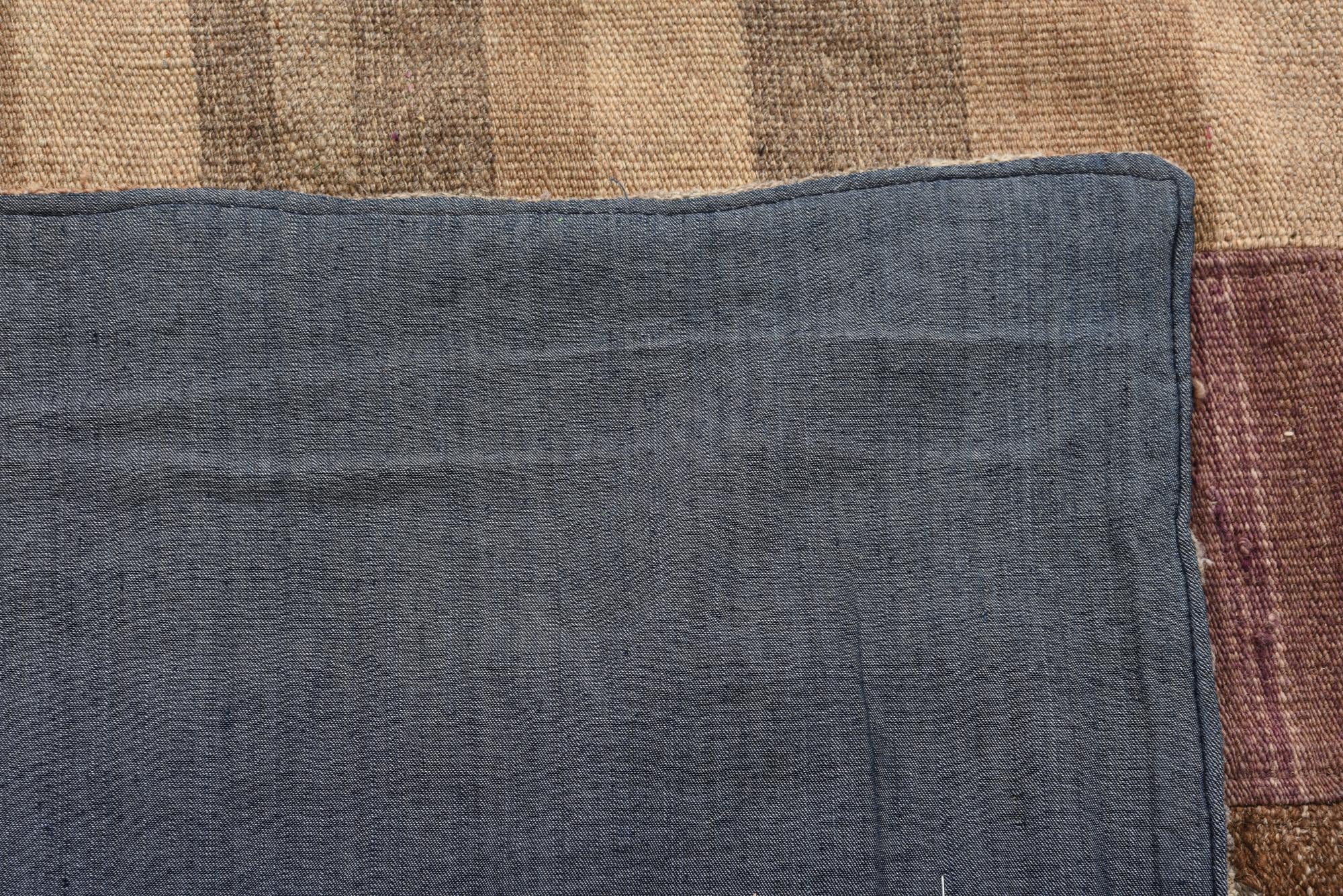 5' 3 x 8' Hand Woven Kilim Patchwork Wool Rug