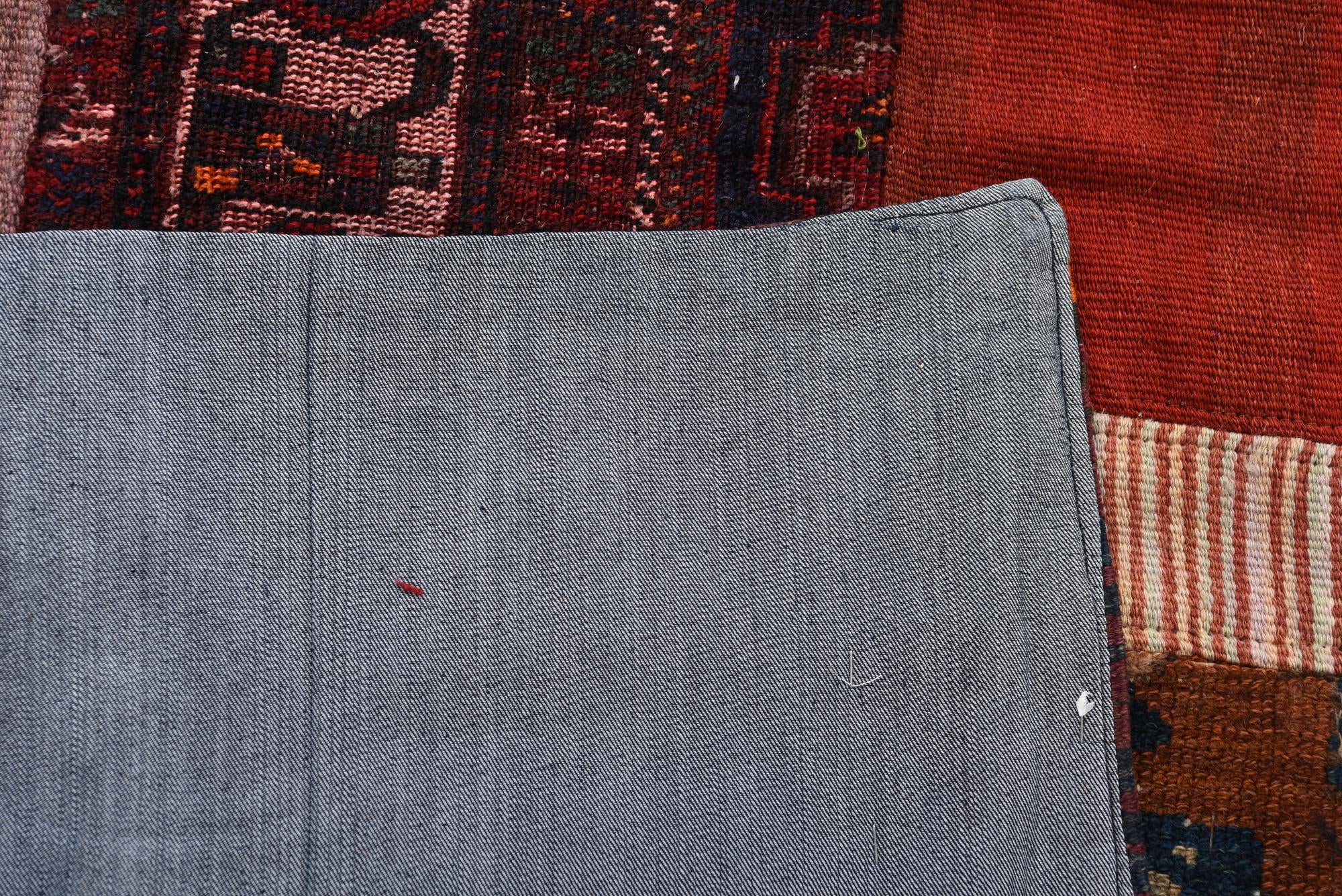 5' 6 x 8' 2 Hand Woven Kilim Patchwork Wool Rug