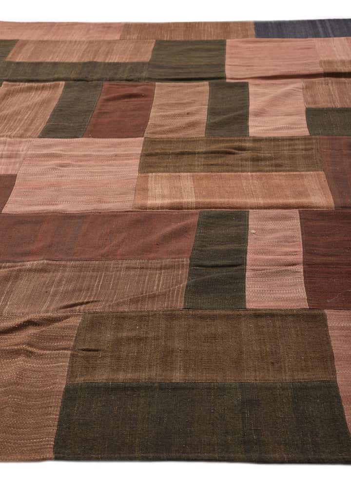 9' 2 x 13' 2 Hand Woven Kilim Patchwork Wool Rug