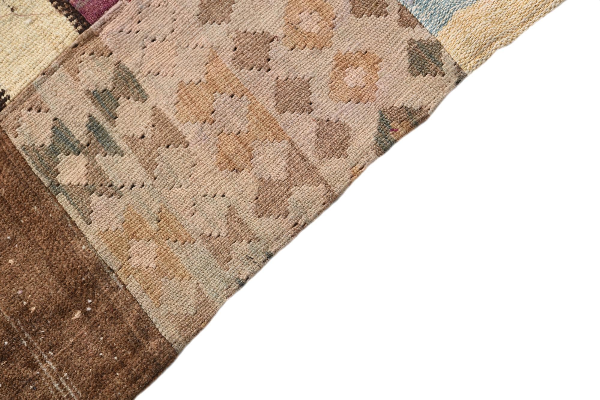 5' 5 x 7' 11 Hand Woven Kilim Patchwork Wool Rug
