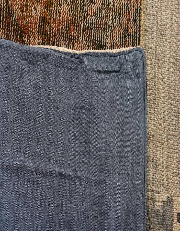 Detail image of 5' 5 x 7' 11  Hand Woven Kilim Patchwork Wool Rug