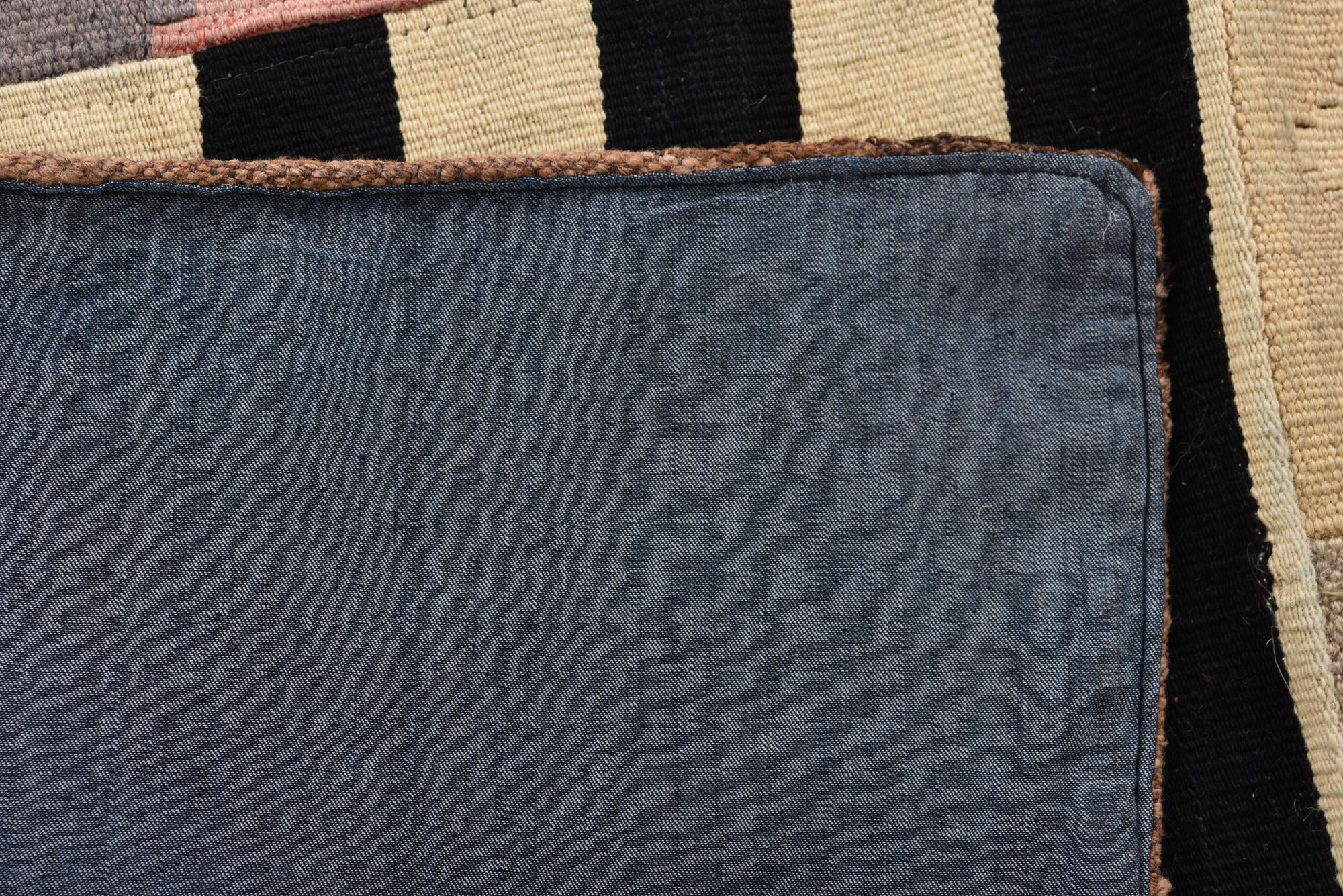 6' 8 x 9' 8 Hand Woven Kilim Patchwork Wool Rug