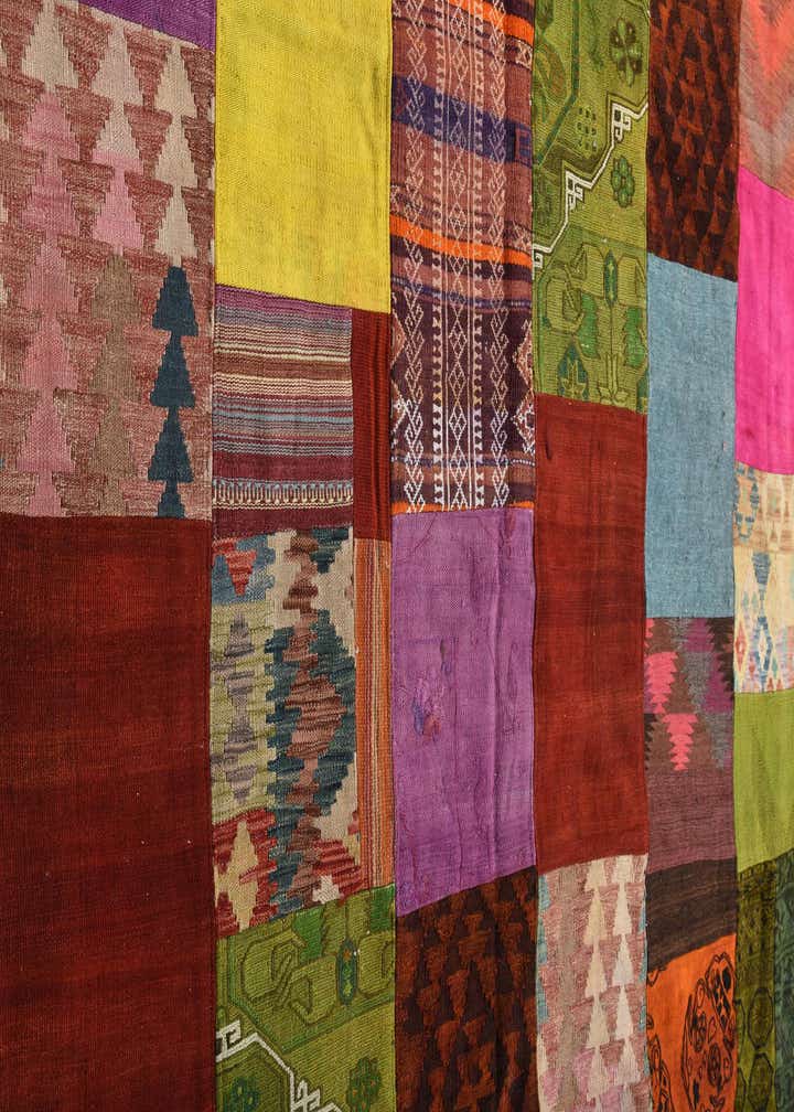 6' 7 x 9' 8 Hand Woven Kilim Patchwork Wool Rug