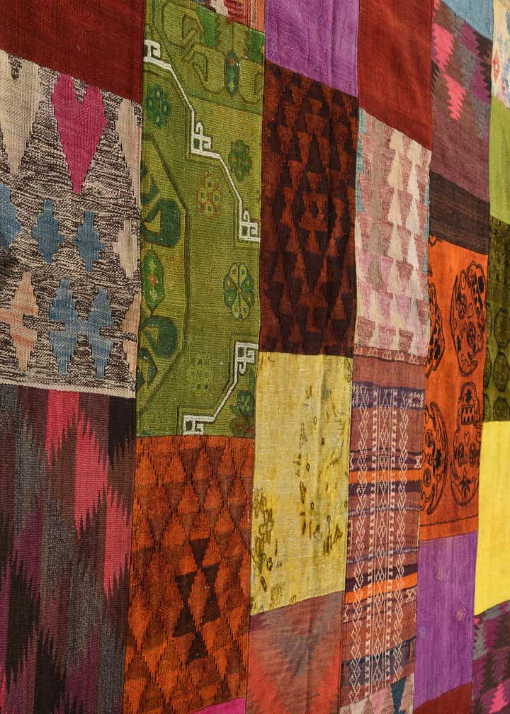 6' 7 x 9' 8 Hand Woven Kilim Patchwork Wool Rug