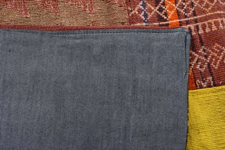 6' 7 x 9' 8 Hand Woven Kilim Patchwork Wool Rug