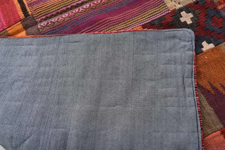 4' 10 x 6' 5 Hand Woven Kilim Patchwork Wool Rug