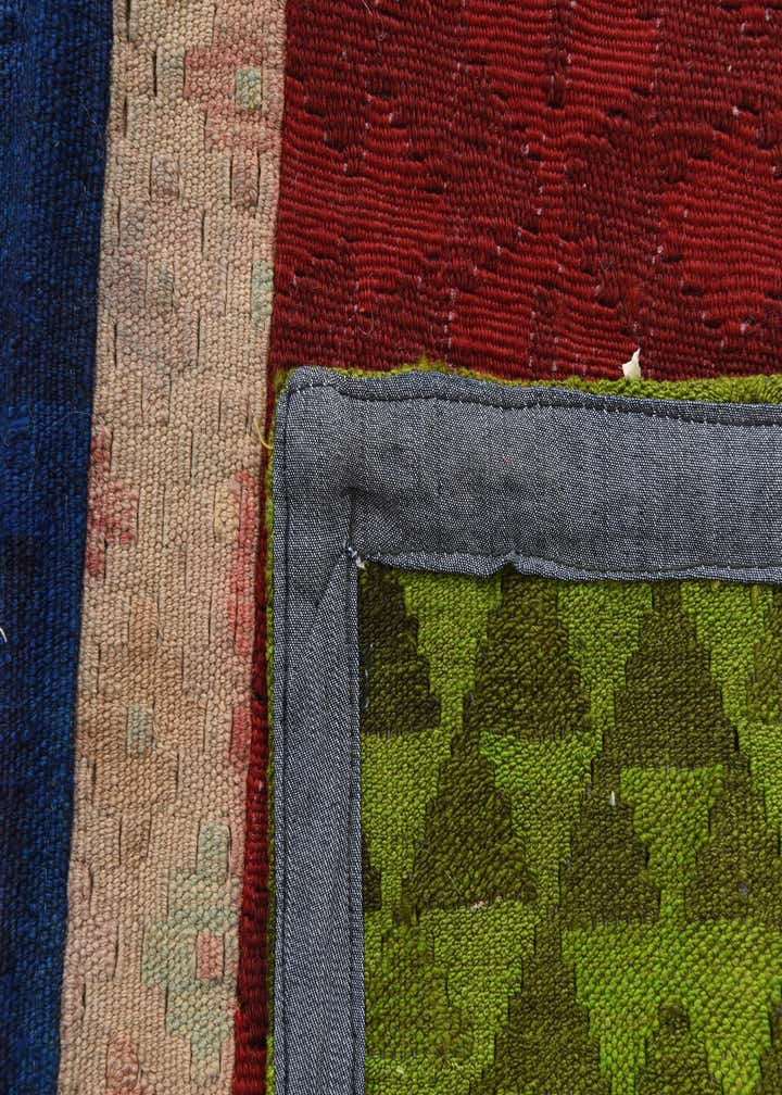 5' 8 x 8' Hand Woven Kilim Patchwork Wool Rug