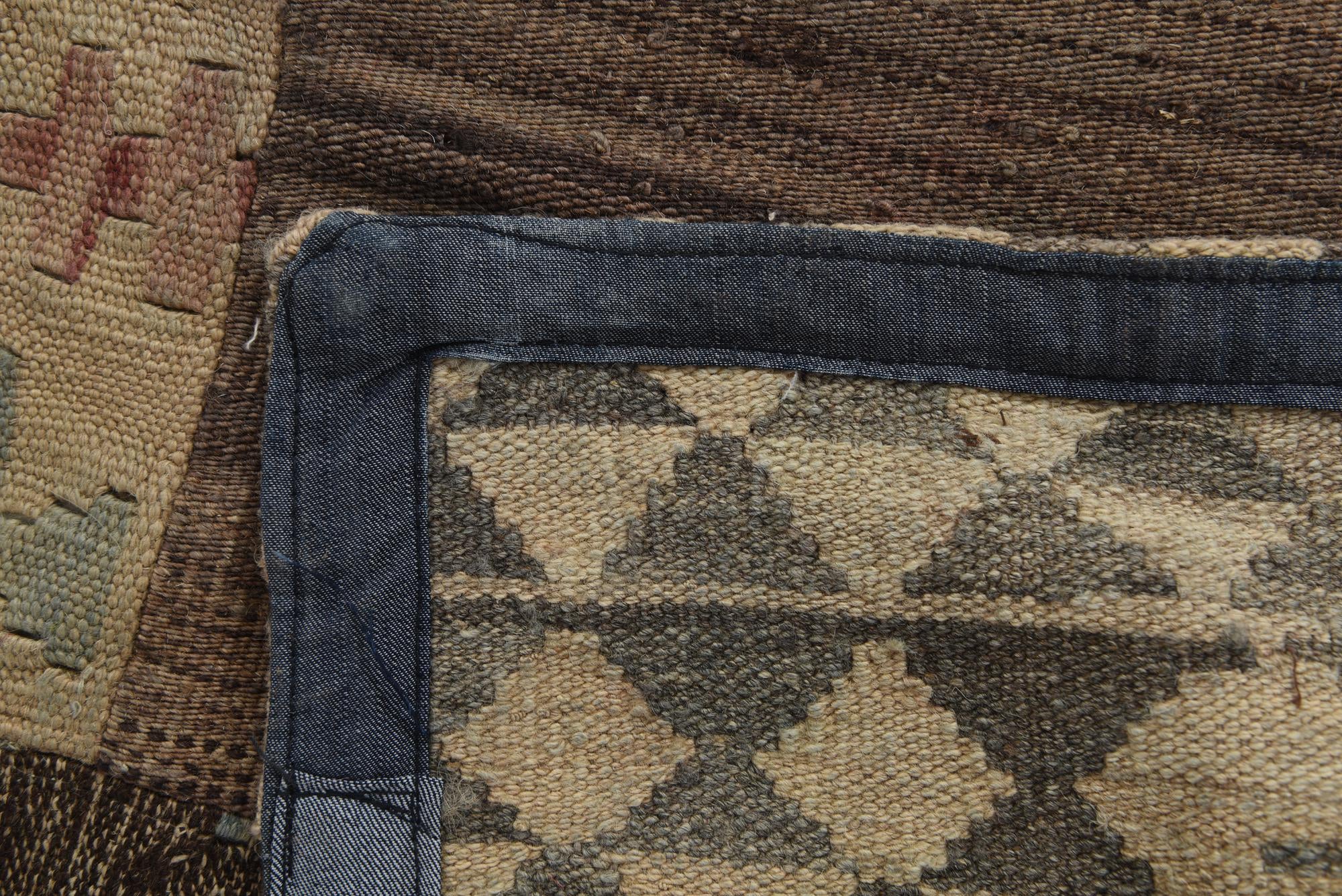 6' x 8' Hand Woven Kilim Patchwork Wool Rug