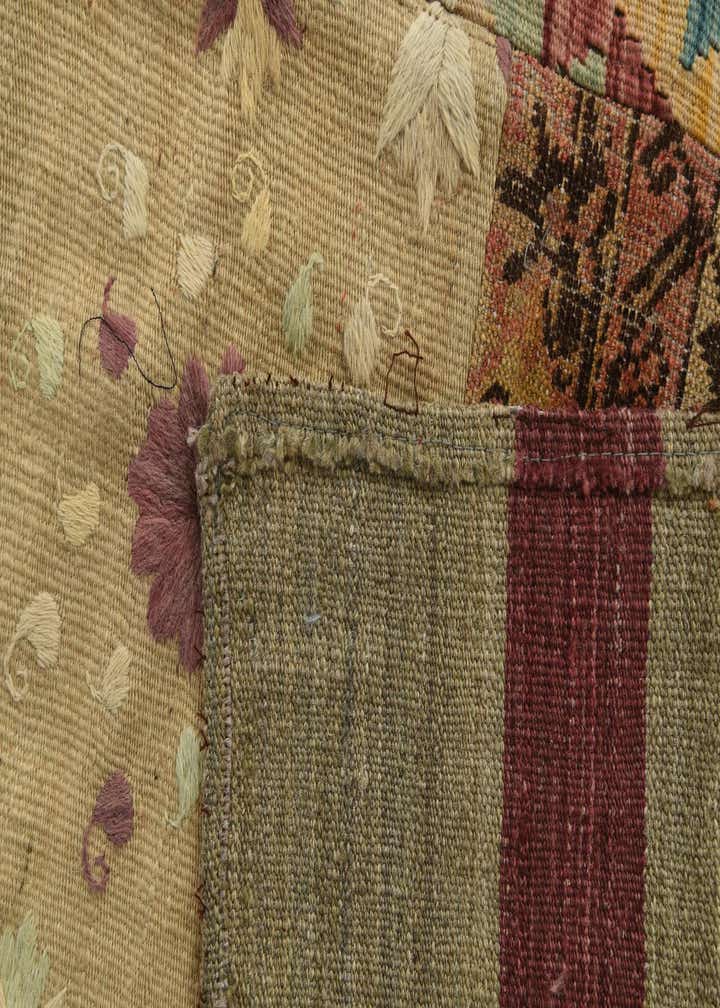 5' 6 x 8' Hand Woven Kilim Patchwork Wool Rug