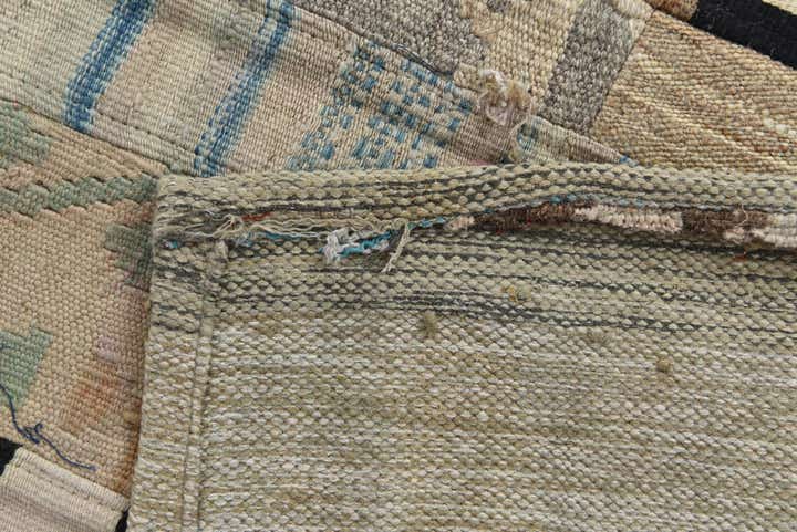 5' 4 x 7' 6 Hand Woven Kilim Patchwork Wool Rug