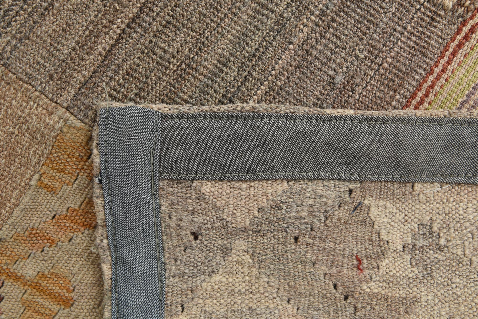 6' 7 x 9' 10 Hand Woven Kilim Patchwork Wool Rug