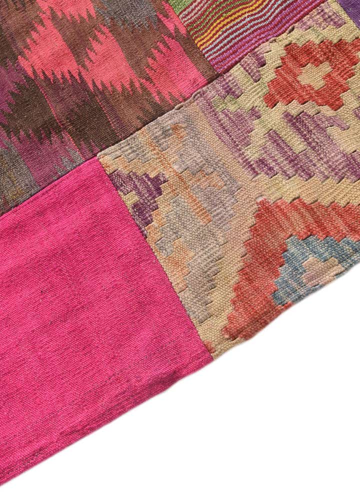 6' 6 x 9' 4 Hand Woven Kilim Patchwork Wool Rug
