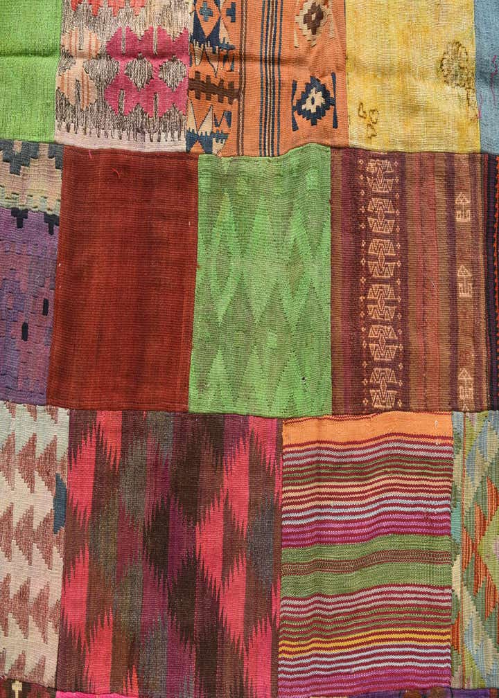 6' 6 x 9' 4 Hand Woven Kilim Patchwork Wool Rug