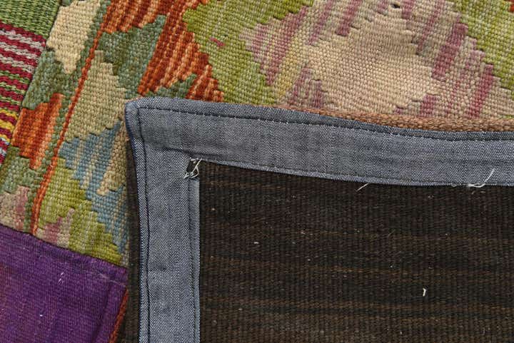 6' 6 x 9' 4 Hand Woven Kilim Patchwork Wool Rug