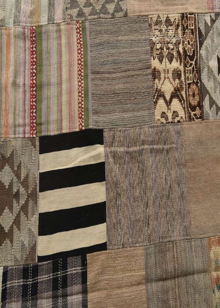 6' 5 x 9' 10 Hand Woven Kilim Patchwork Wool Rug