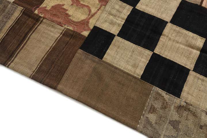 6' 8 x 9' 10 Hand Woven Kilim Patchwork Wool Rug